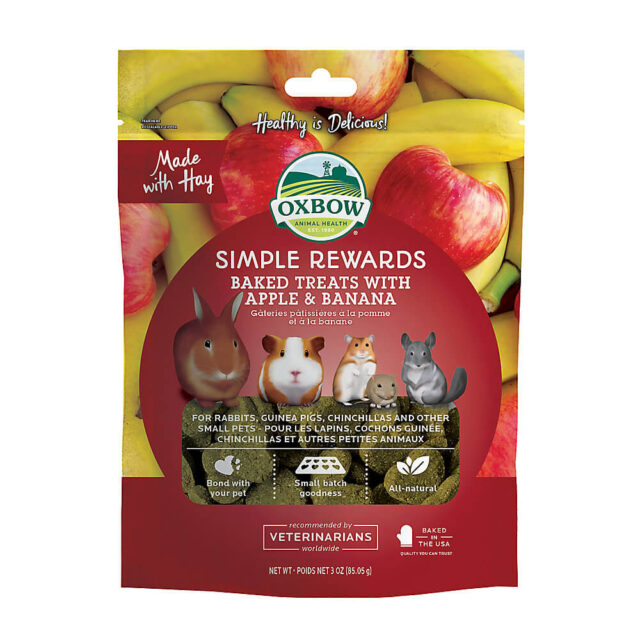 Oxbow Simple Rewards Baked Small Pet Treats - Apple & Banana